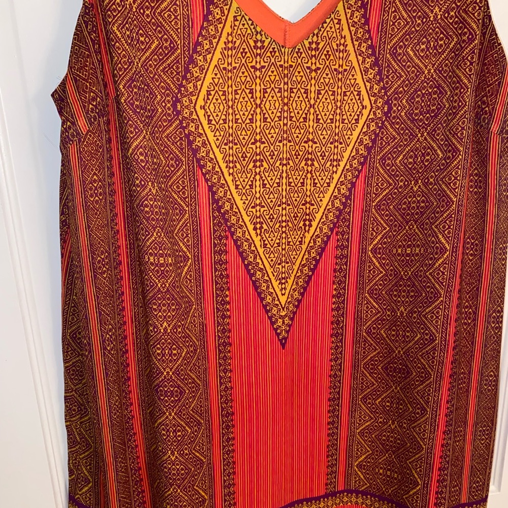 Orange Patterned Dress - Picture 2 of 3